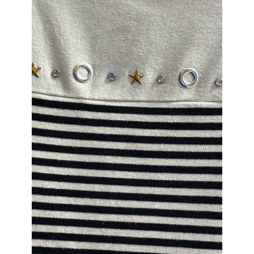 Quacker Factory Size Xl Navy Stripe Circle Star E… - image 2